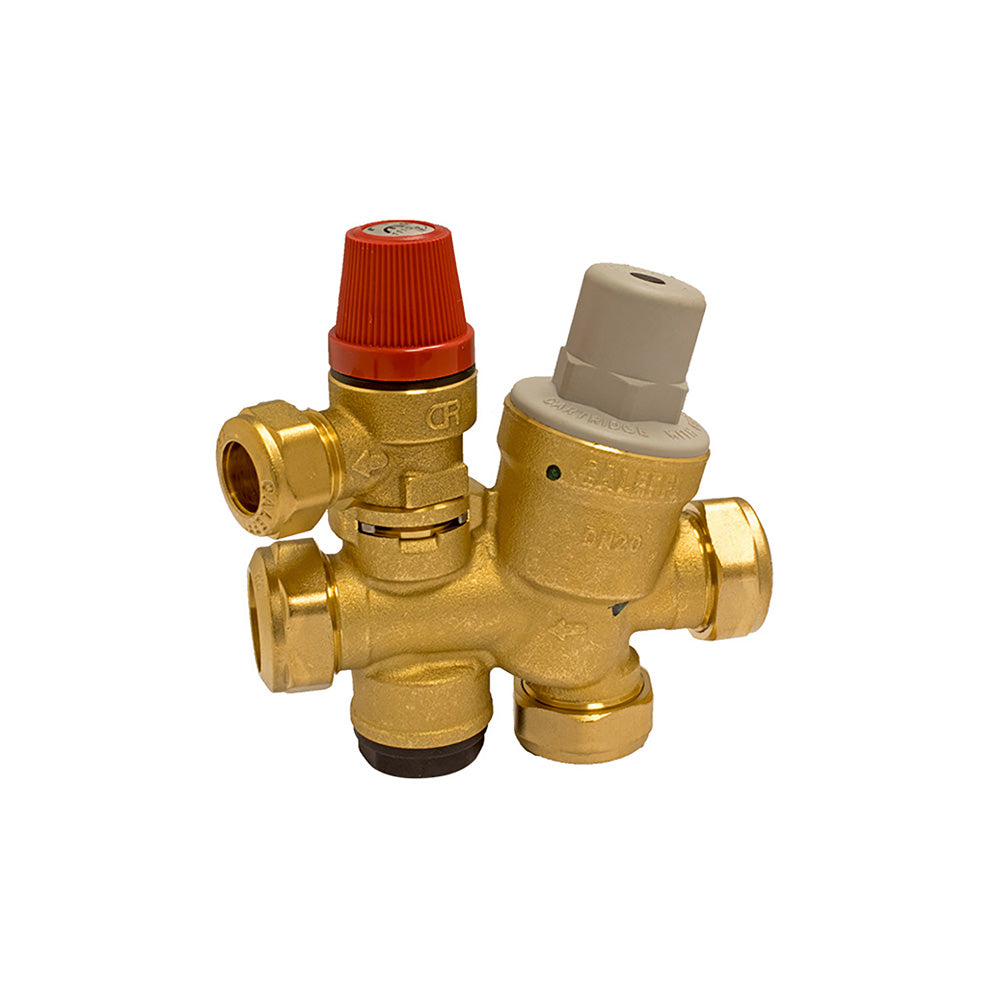 Altecnic F0001531 Caleffi Multibloc Inlet Control Valve 22mm 3/8 Bar Circlip | Genuine Replacement Spare Part