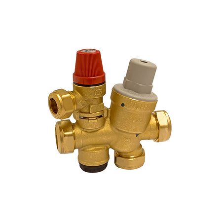 Altecnic F0001531 Caleffi Multibloc Inlet Control Valve 22mm 3/8 Bar Circlip | Genuine Replacement Spare Part