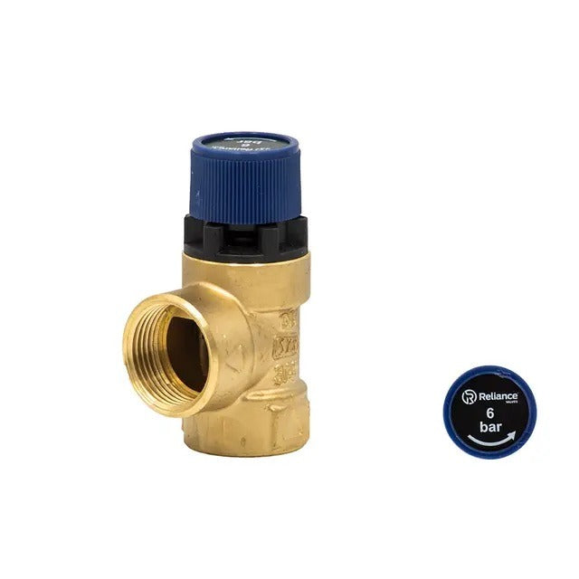 Reliance RWC 3/4" F x F 102 Series Pressure Relief Valve 6 Bar PREL102031 | Genuine Replacement Spare Part