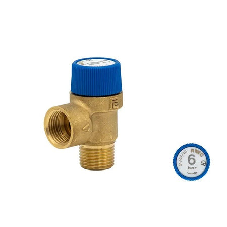 Reliance RWC 1/2" M x F Series 107 Pressure Relief Valve 6 Bar PREL107015 | Genuine Replacement Spare Part