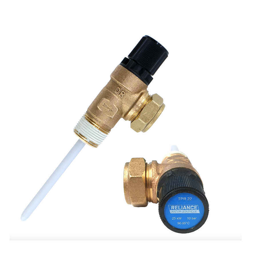 Reliance RWC 10 Bar Temperature and Pressure Relief Valve 22mm 3/4" TRP22 PTEM575210