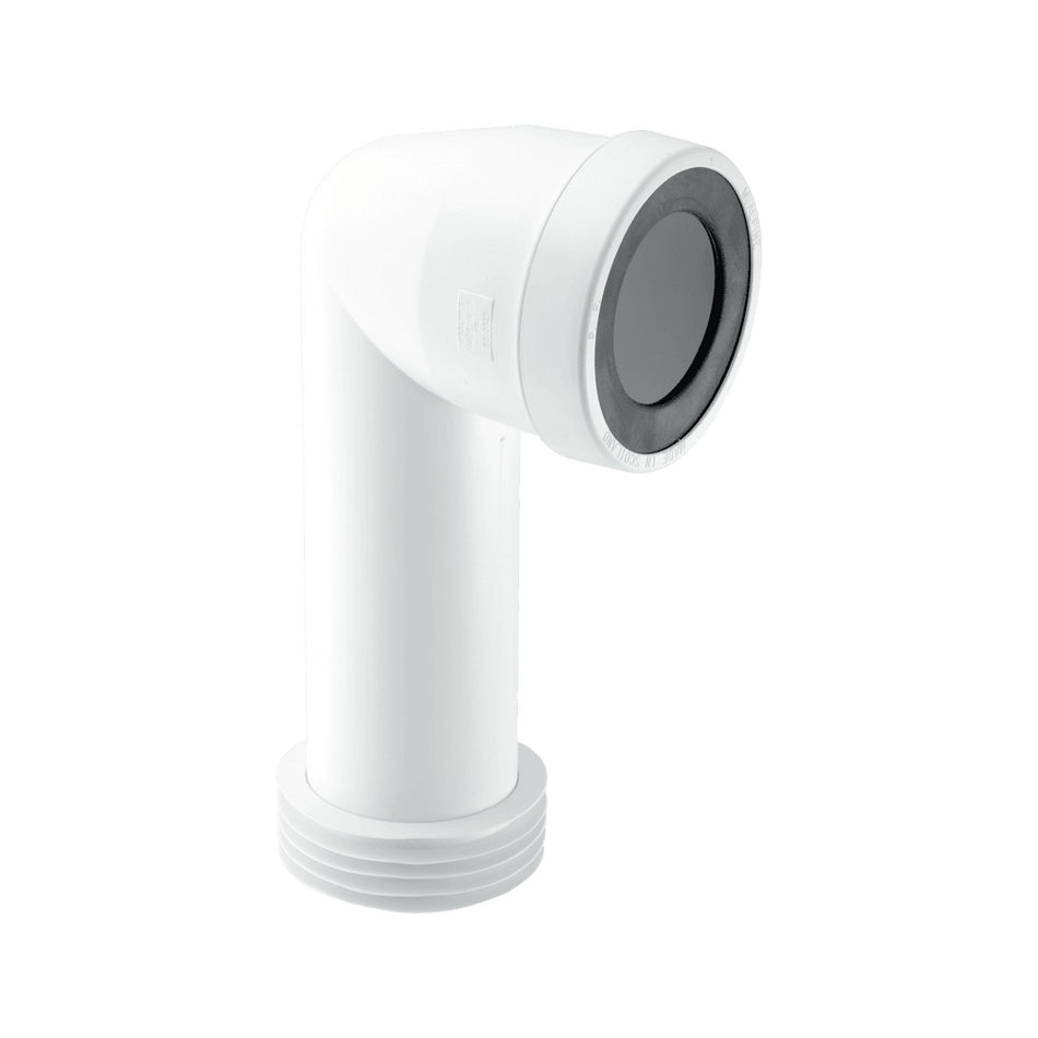 McAlpine WC-CON8E 90° Bend Adjustable Length Extended Inlet Rigid WC Connector | Genuine Replacement Spare Part