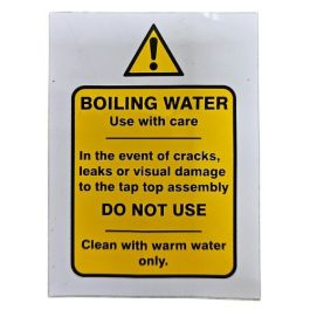 Zip 99950 Boiling Water Caution Label HydroTap Safety Sticker | Genuine Replacement Spare Part